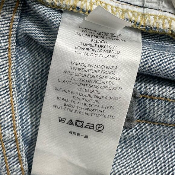 We the Free People Maggie Straight Leg Distressed Denim Women’s Sz 27 Blue Jeans - Picture 8 of 11